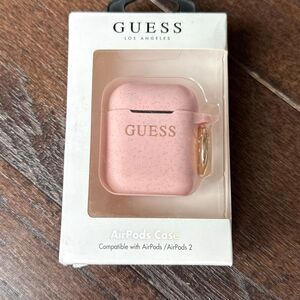 NIB Guess Air‎ Pods 2 case pink gold